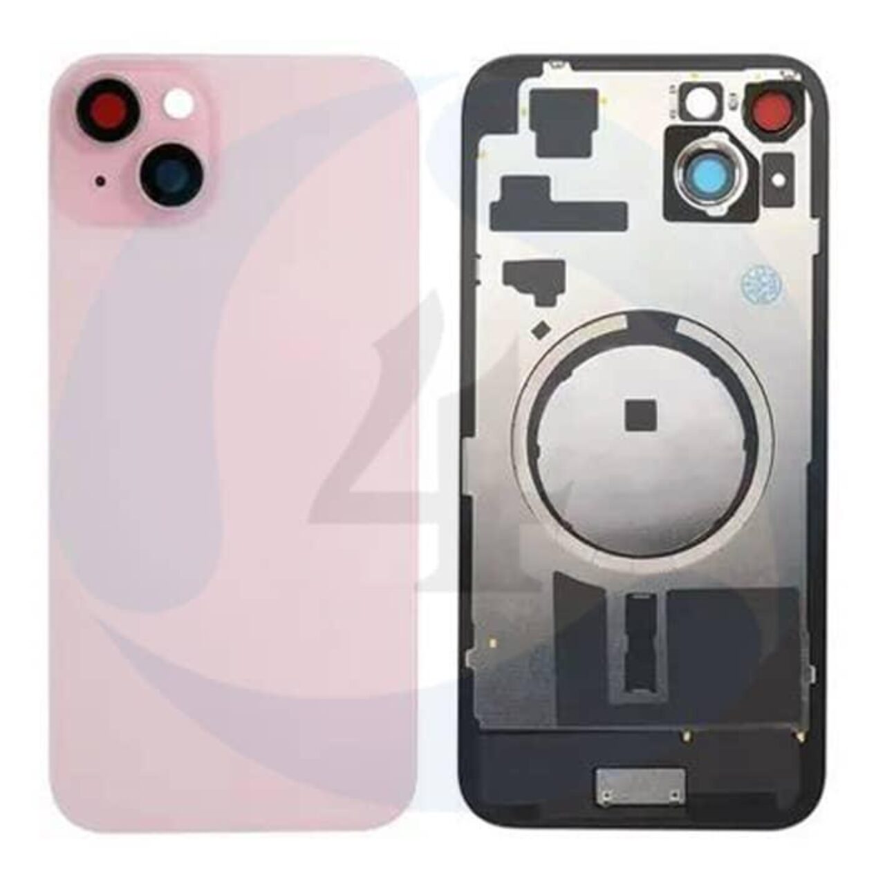Backcover Glass Frame Pink For i Phone 15 Plus