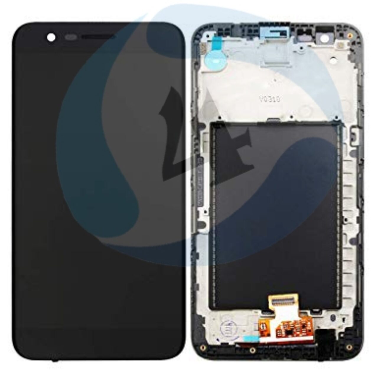 LG K10 2017 LCD touch frame zwart