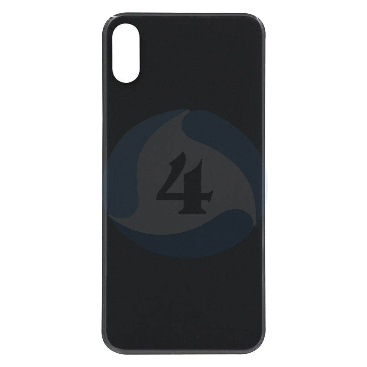 For Apple i Phone Xs batterij cover backcover glas big holl black