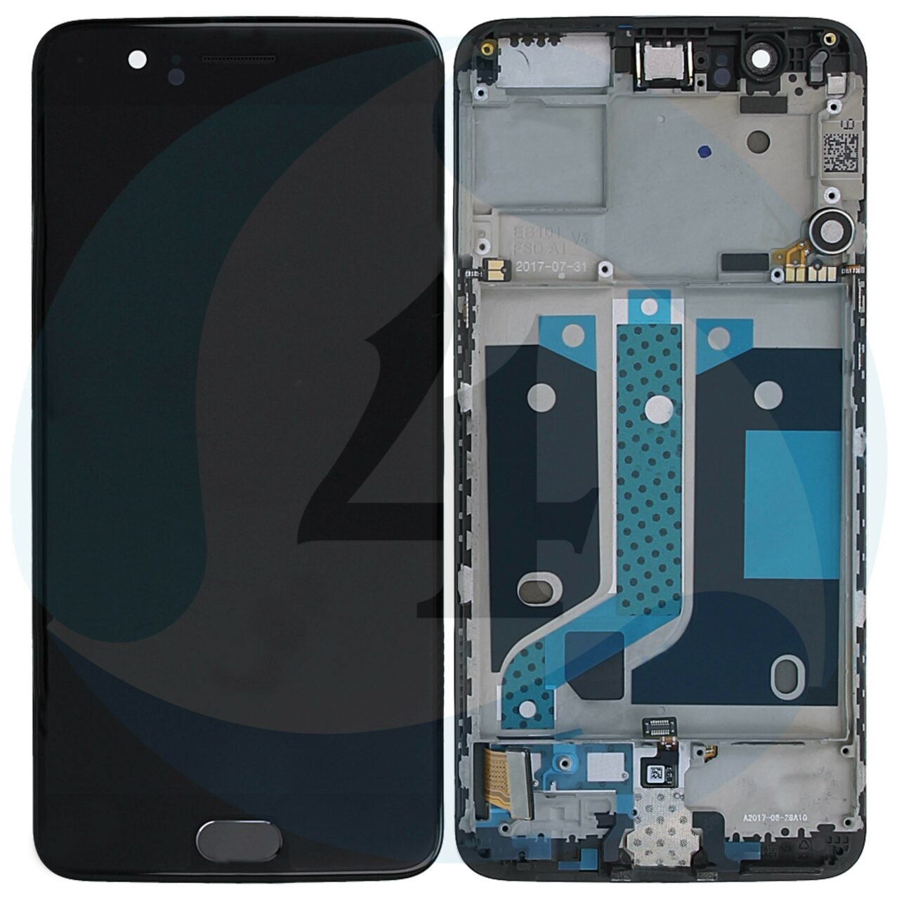 Oneplus 5 a5000 display unit complete service pack black 2011100015