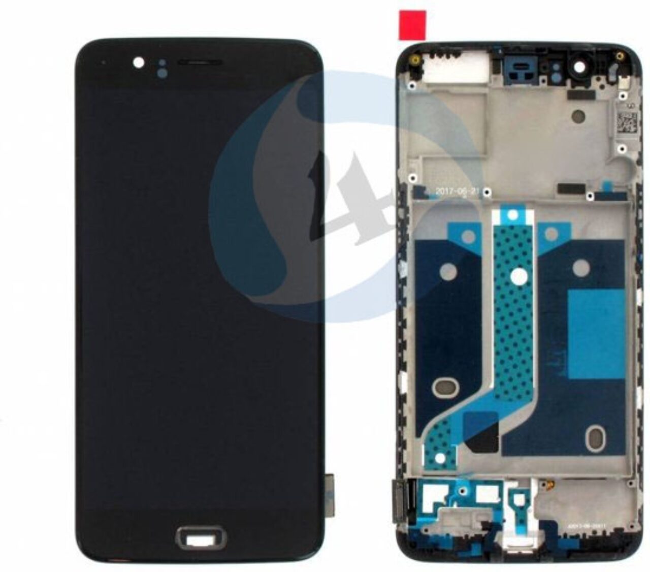 ONEPLUS 5 LCD touch frame zwart
