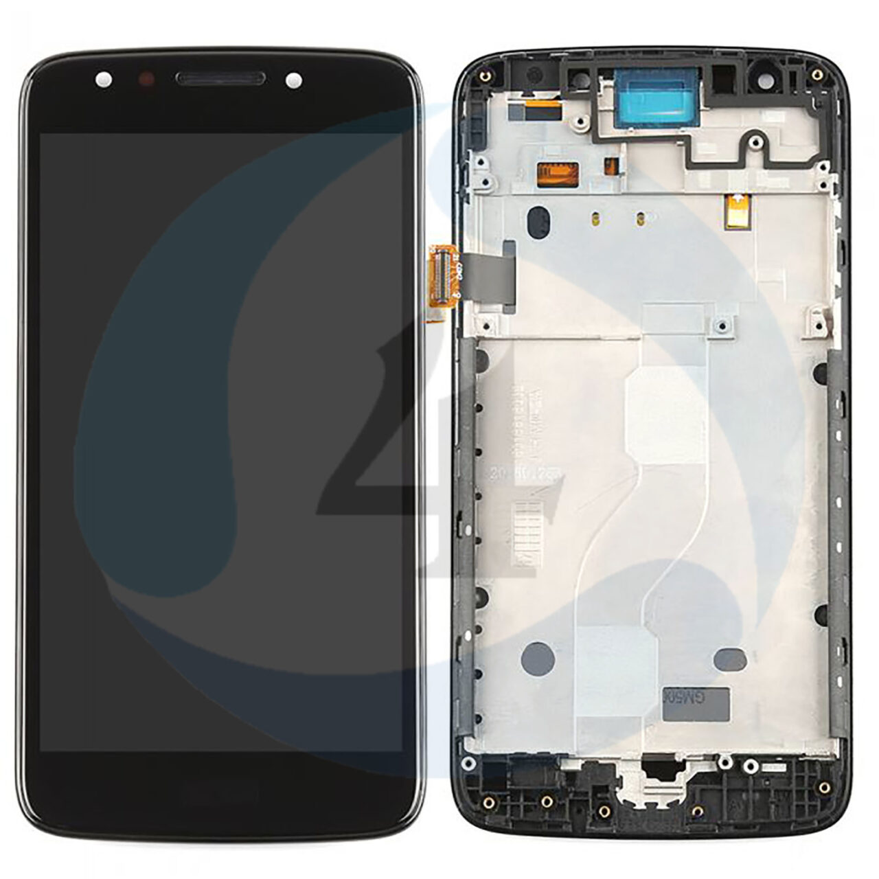 LCD Touch Frame Black For Motorola Moto E4