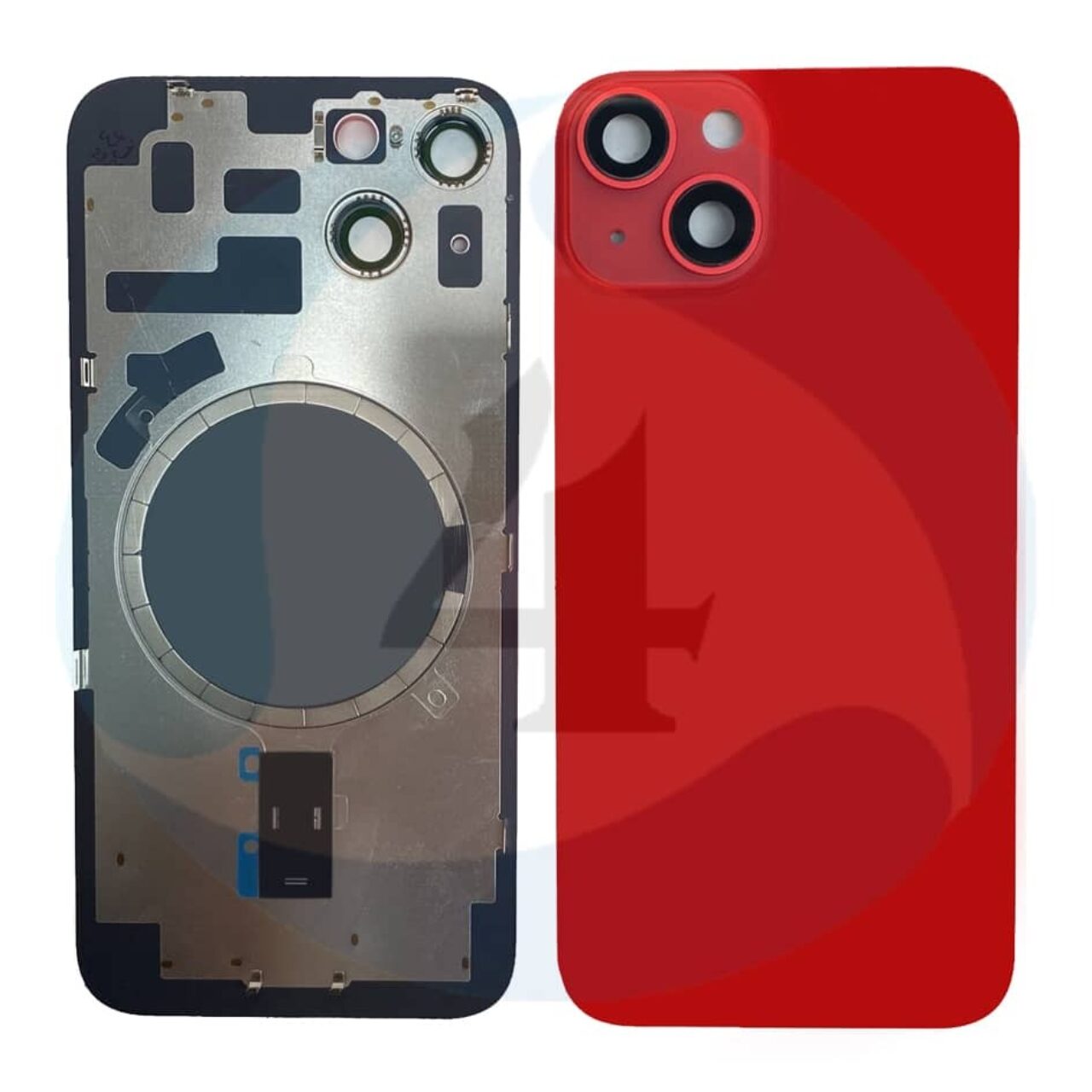 Backcover Glass Frame Red For i Phone 14