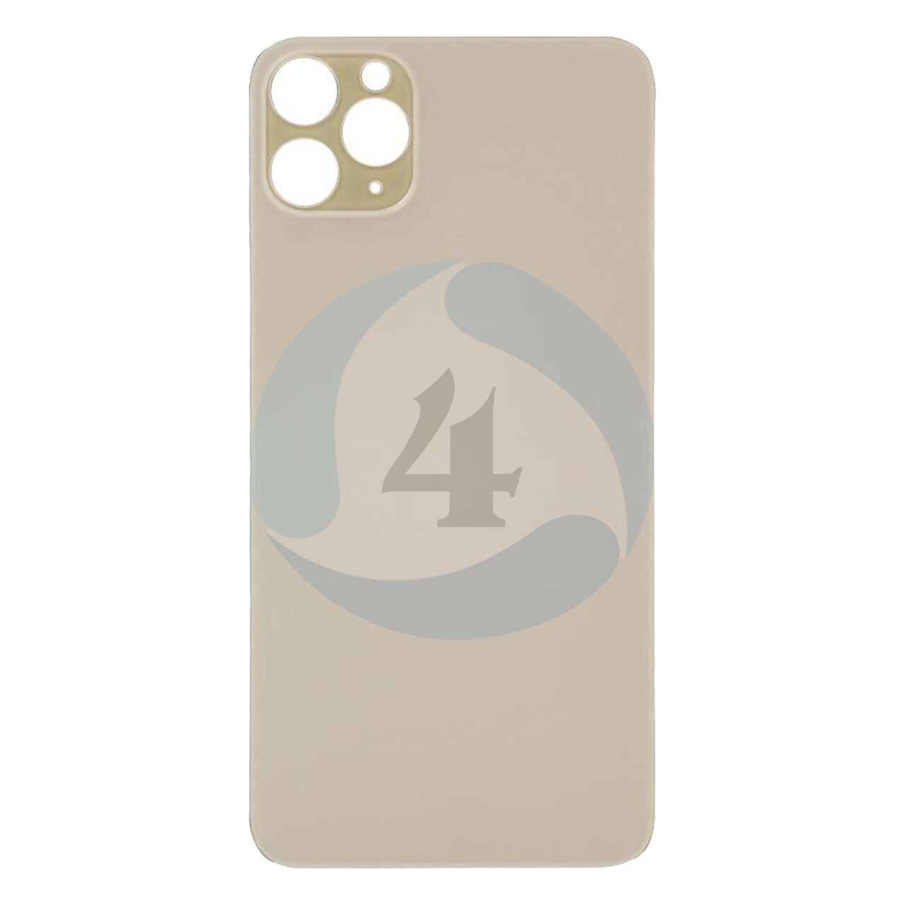 For Apple i Phone 11 Pro max backcover glas gold big holl