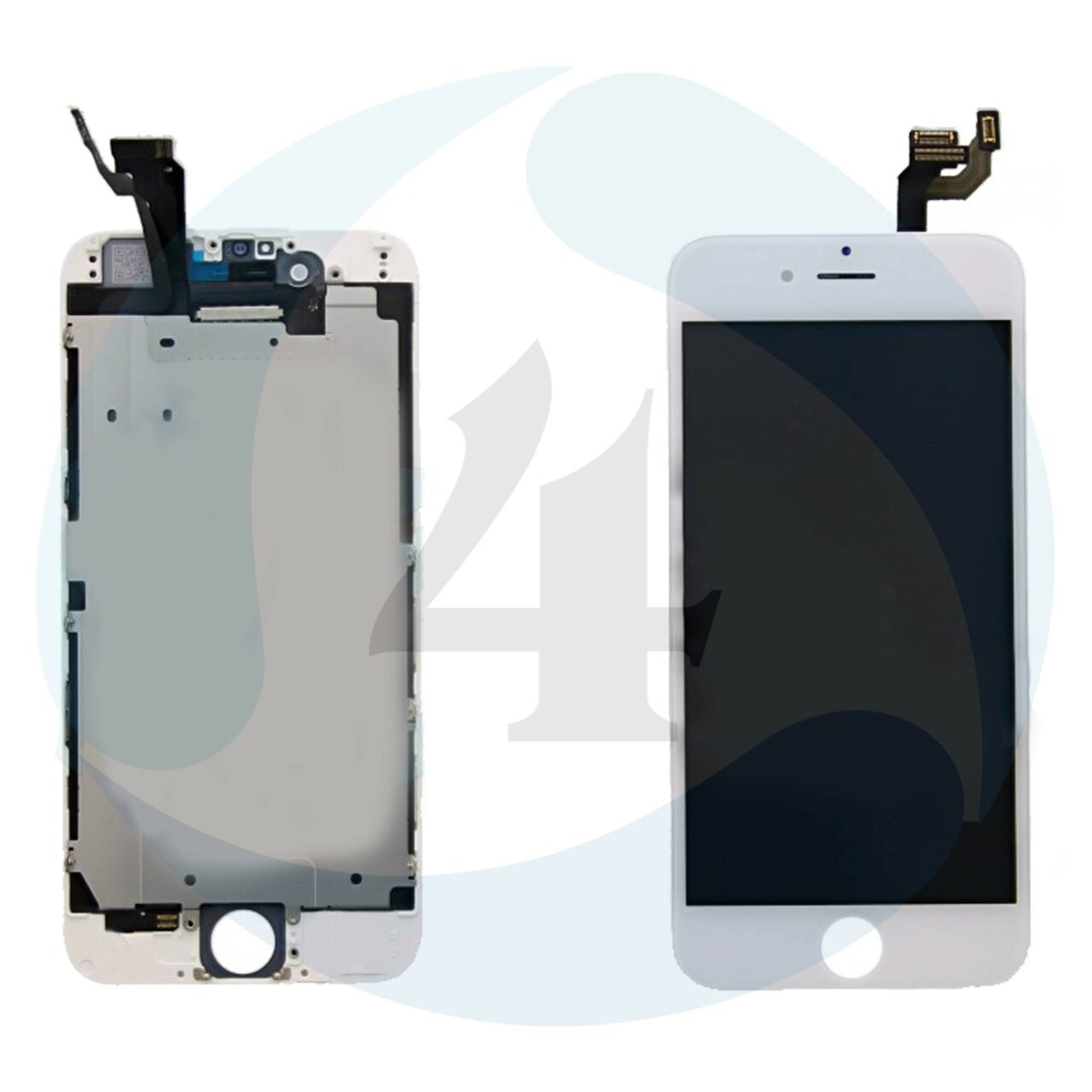 I Phone 6 Display plus Touchscreen plus Metal Plate High Quality White