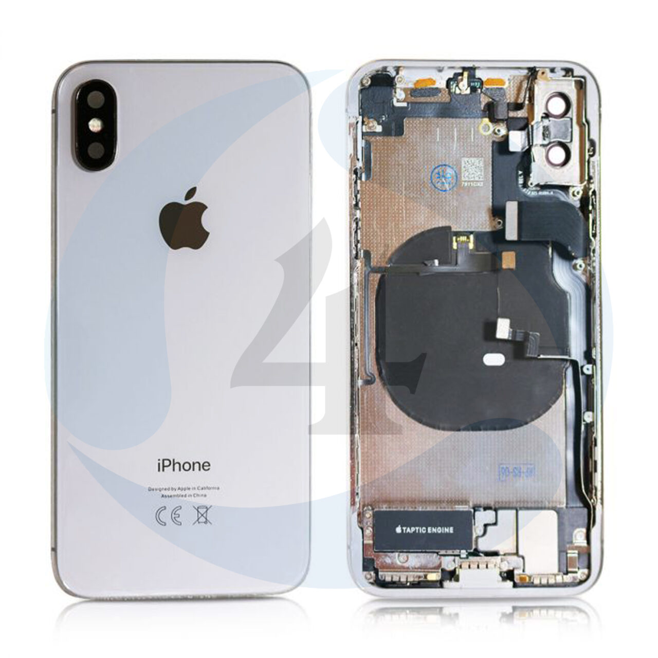 For Apple i Phone x backover pulled White