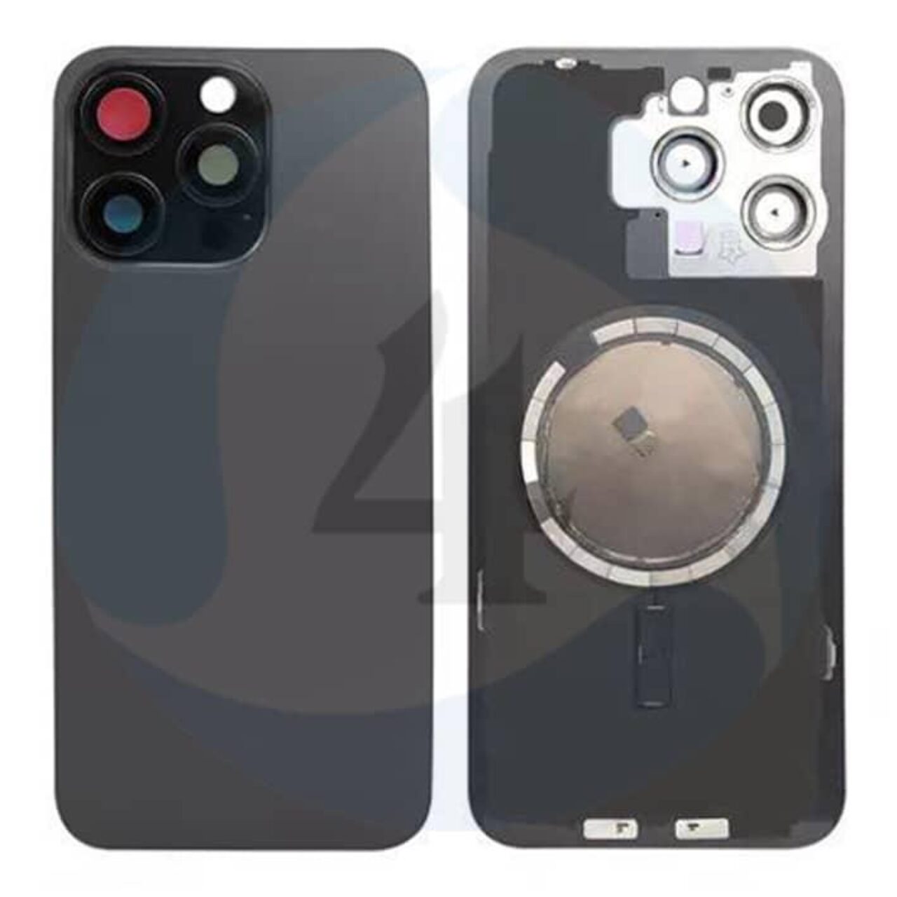 Backcover Glass Frame Black For i Phone 15 Pro Max