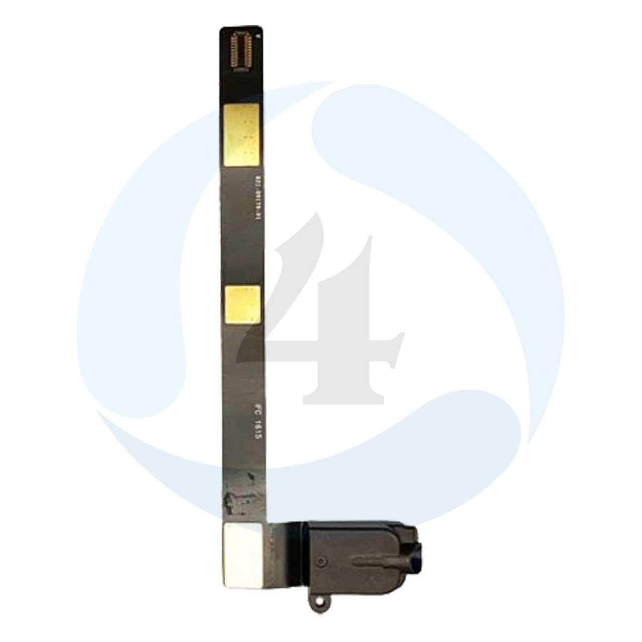Apple i Pad Mini 4 Headphone Jack With Flex Cable Black 500x600