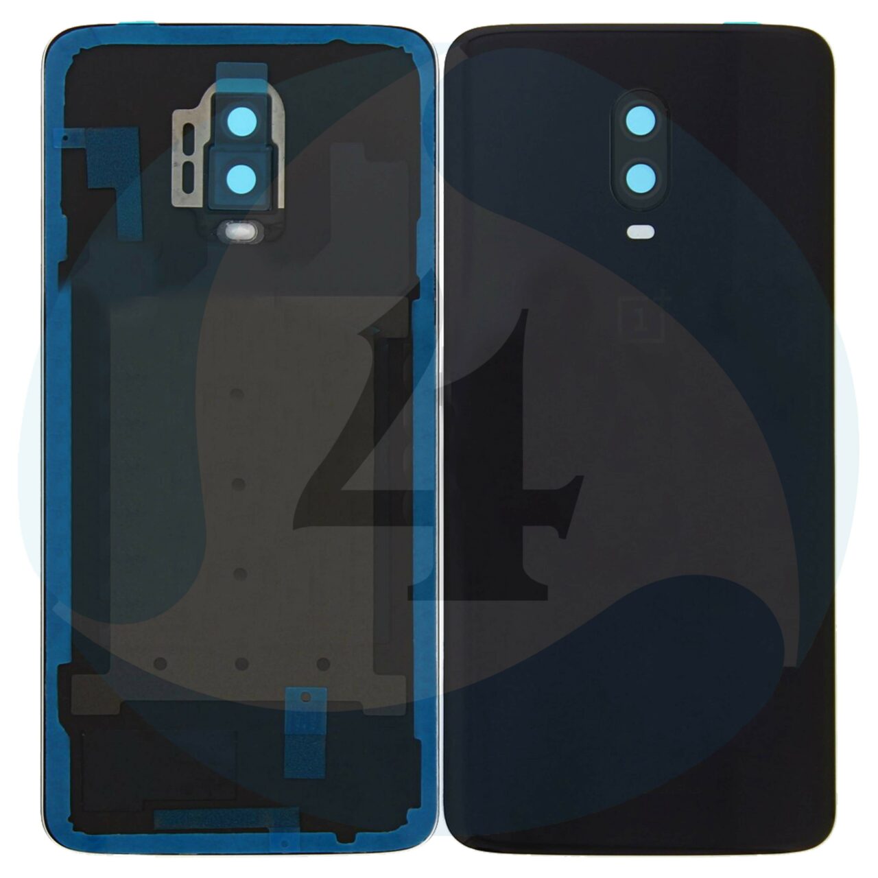 One Plus 6 T Battery Cover Midnight Black mirror