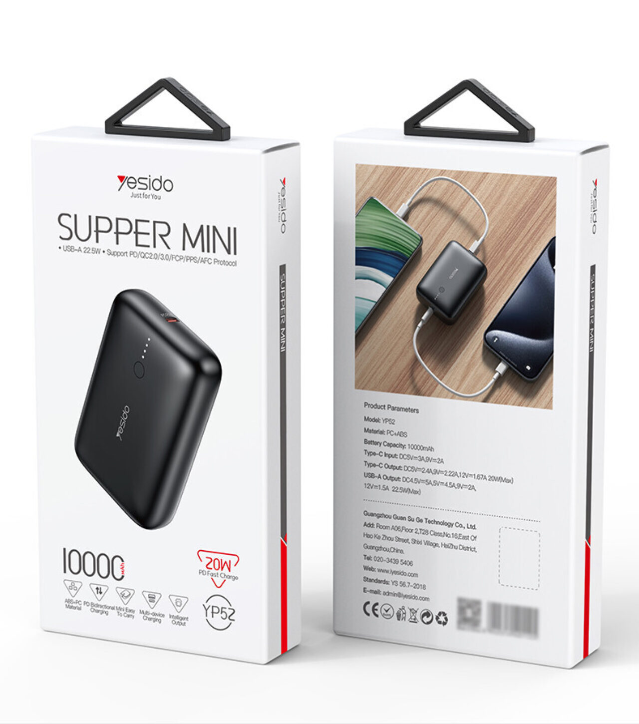Yesido Powerbank 22 5 W Fast Charge 10 000m Ah YP64