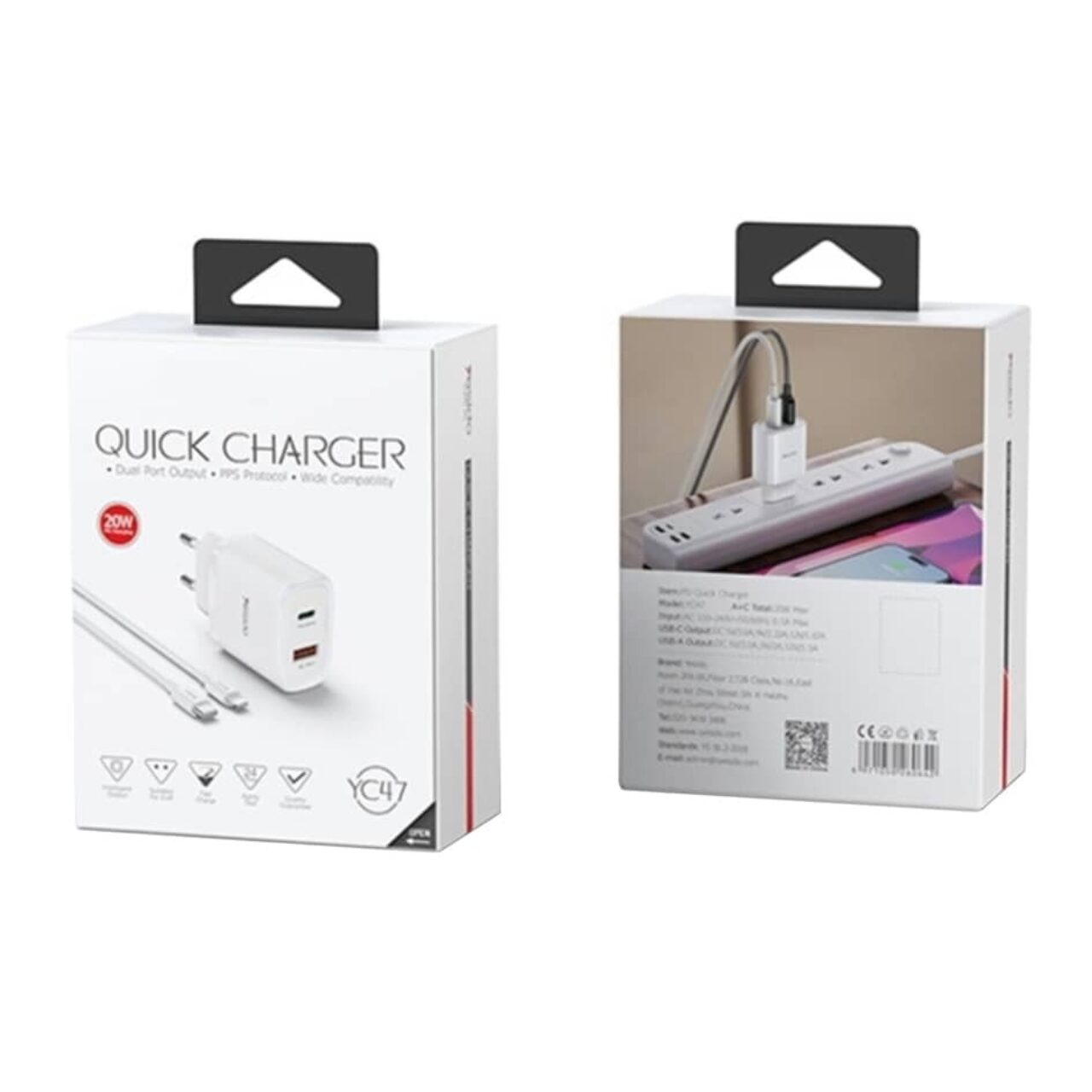 YESIDO Quick Charger 20 W YC47