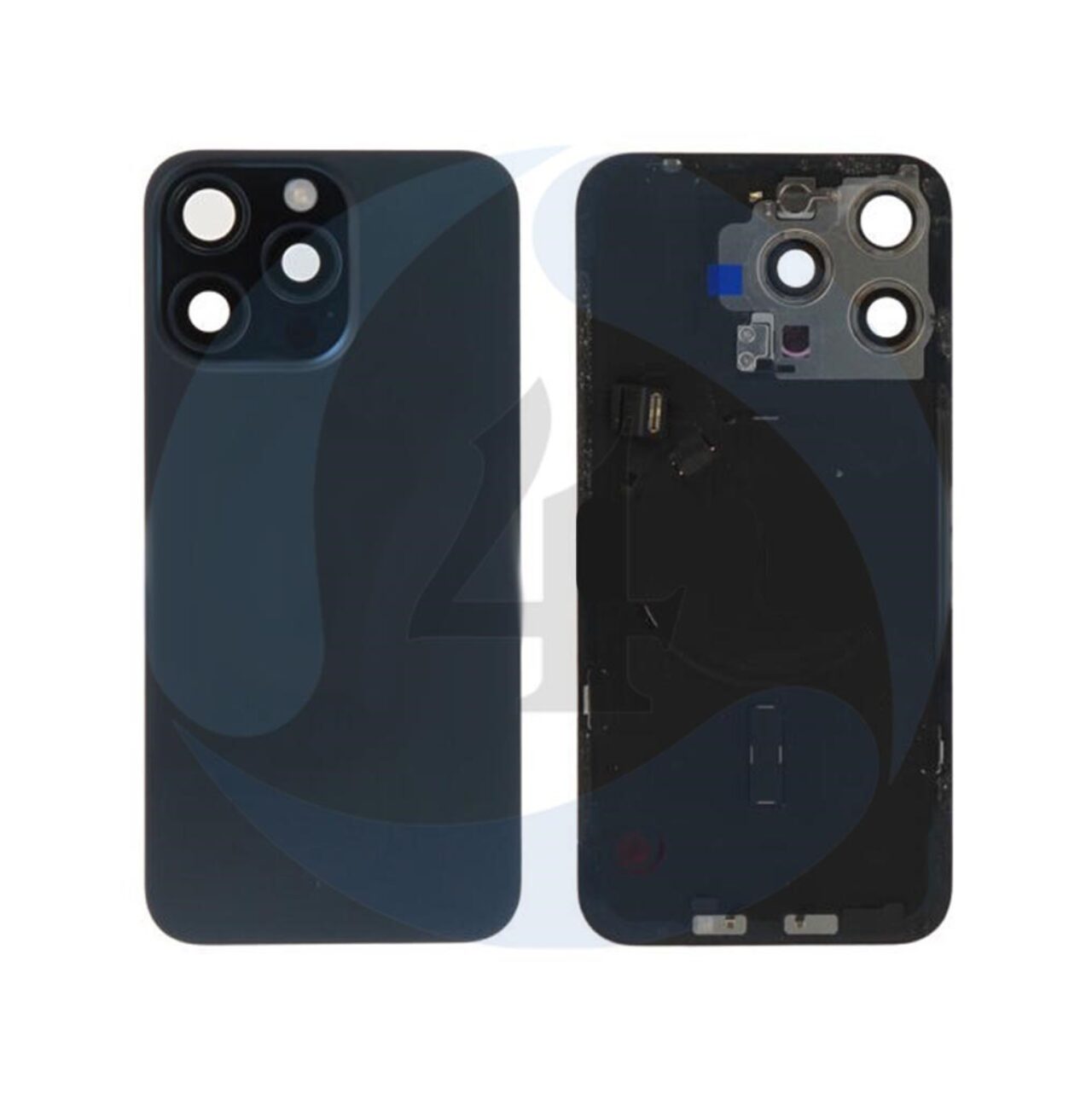 Backcover Glass Hooks Used Blue For i Phone 15 Pro Max