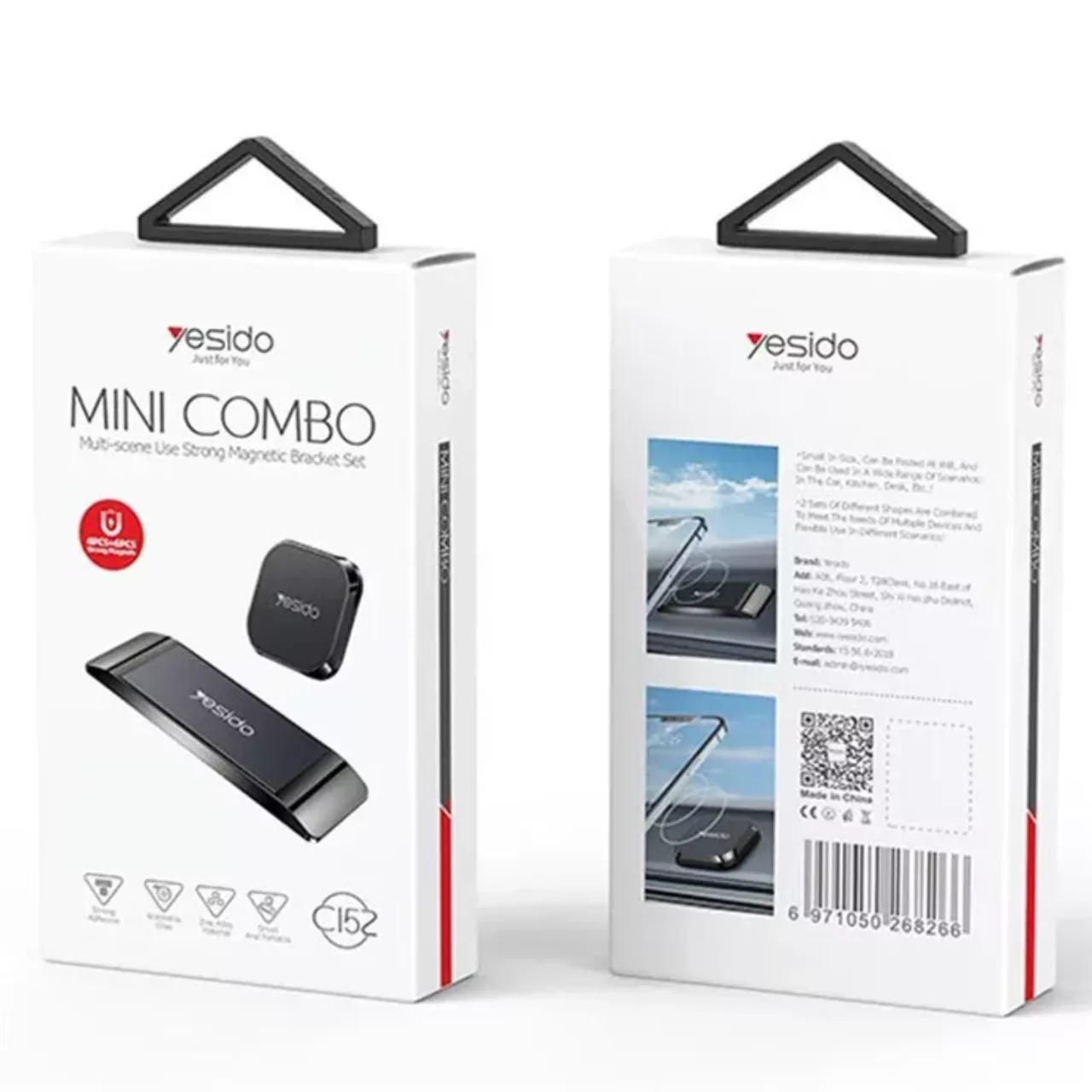 YESIDO 2 Pcs Set Magnetic Car Phone Holder C152