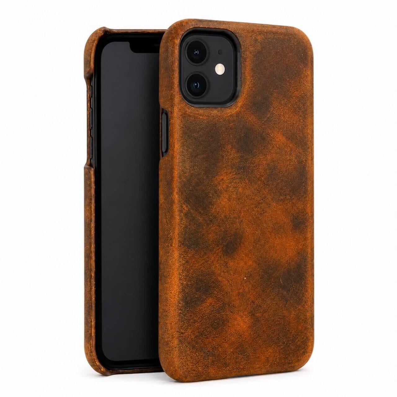 Leather Backcover Case Brown For i Phone 11