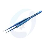0 1 MM Titanium Alloy Blue Tweezer for IC Chip Repair and Wire Jump