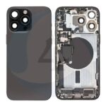 Backcover Glass Frame Pulled Black For i Phone 15 Pro Max