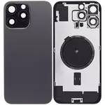 Backcover Glass With Steel Plate and Mag Safe Magnet No Logo Black For i Phone 16 Pro Max