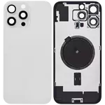Backcover Glass With Steel Plate and Mag Safe Magnet No Logo White For i Phone 16 Pro Max