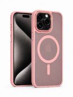 Crystal Case Mag Safe Compatible Pink For i Phone Pro models