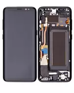 Display Frame Pulled Grade A Black For Samsung Galaxy S8
