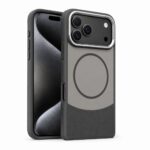 Magnetic Case With Circle Leather Black For i Phone 17 Pro