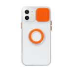 Sliding Camera Cover TPU Protective Case For i Phone ORANGE