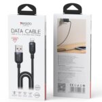 Yesido CA133 L 12 W 24 A USB To Lighting Charging Data Cable 2 Meter Black