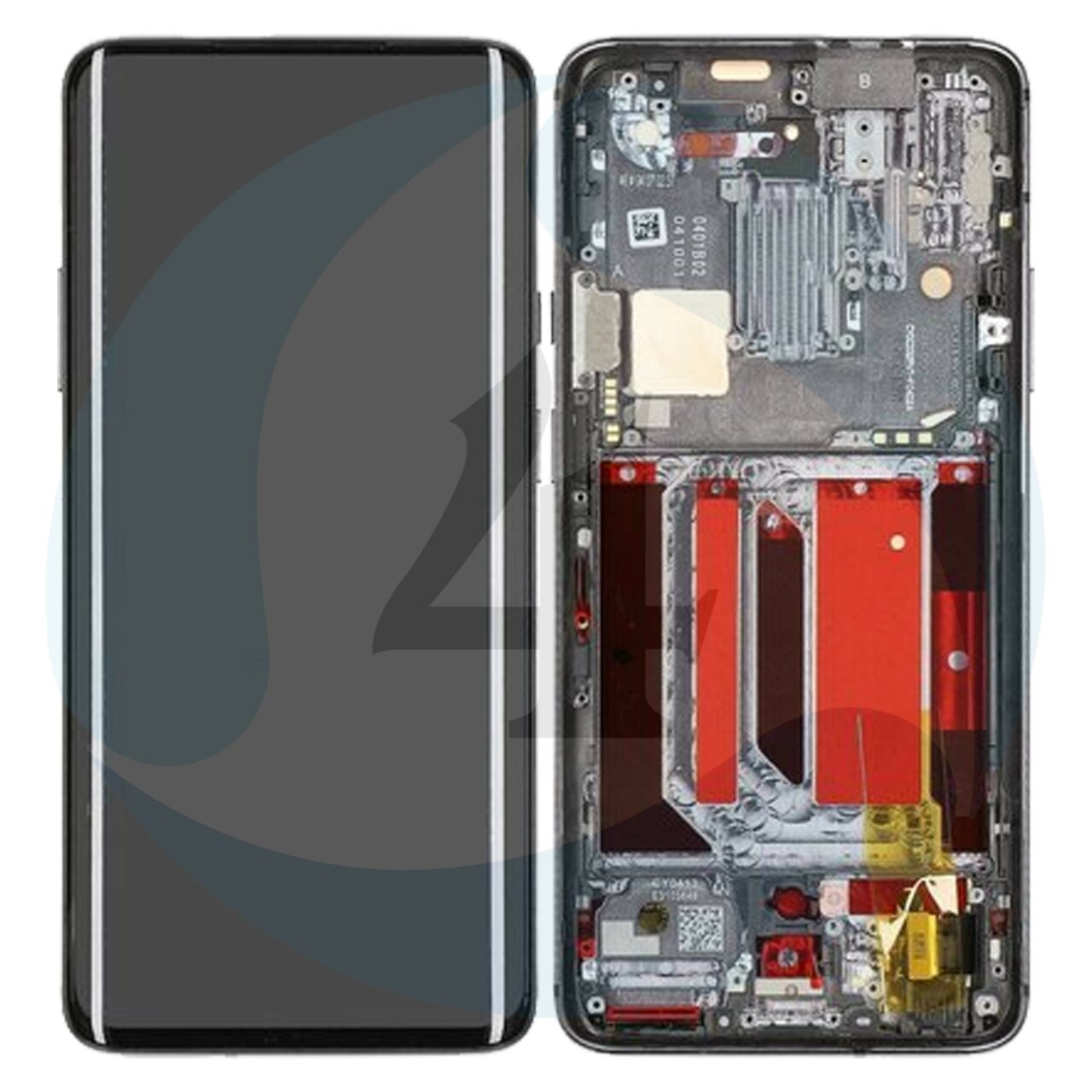 2011100059 oneplus 7pro lcd scherm display with frame black