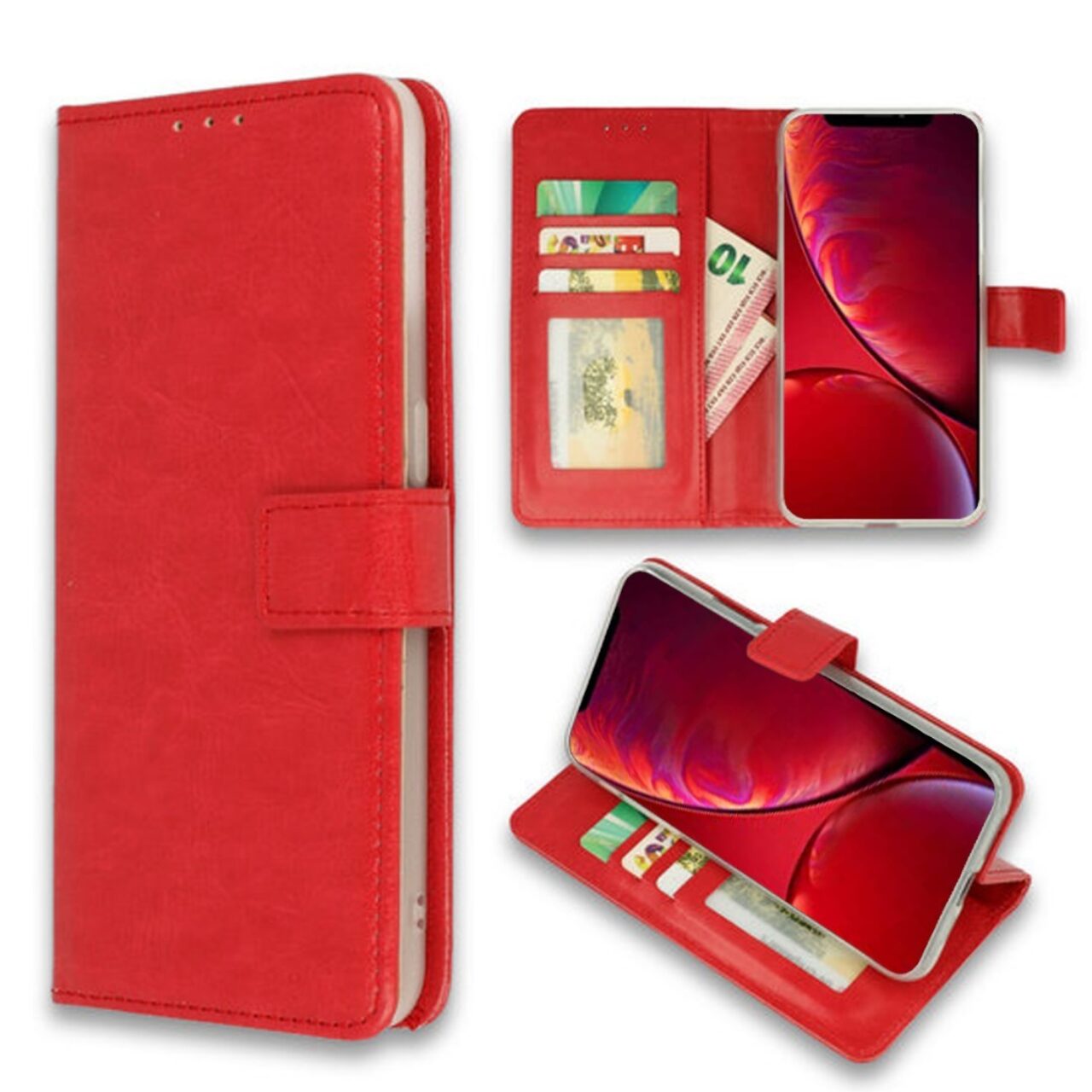 AAA boek rood-hoesje-case-schutzhulle-coque-cover-smartphone-book case-boekmodel