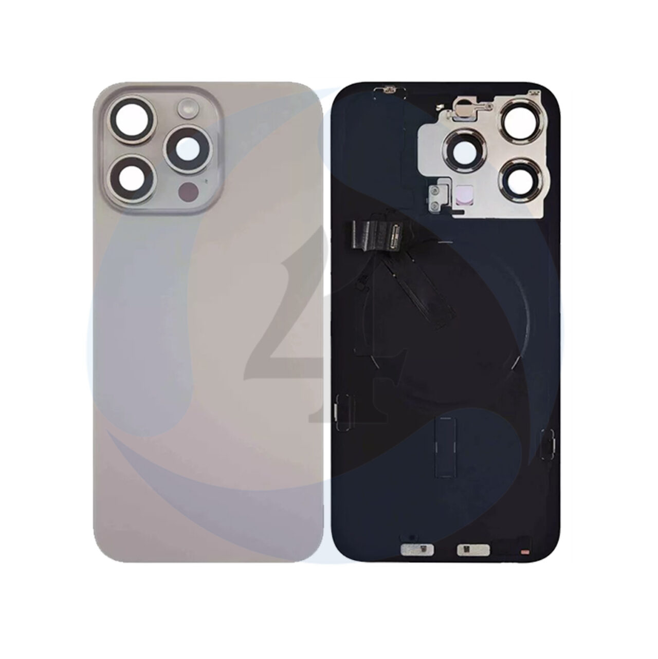 Backcover Glass Hooks Used Natural For i Phone 15 Pro Max