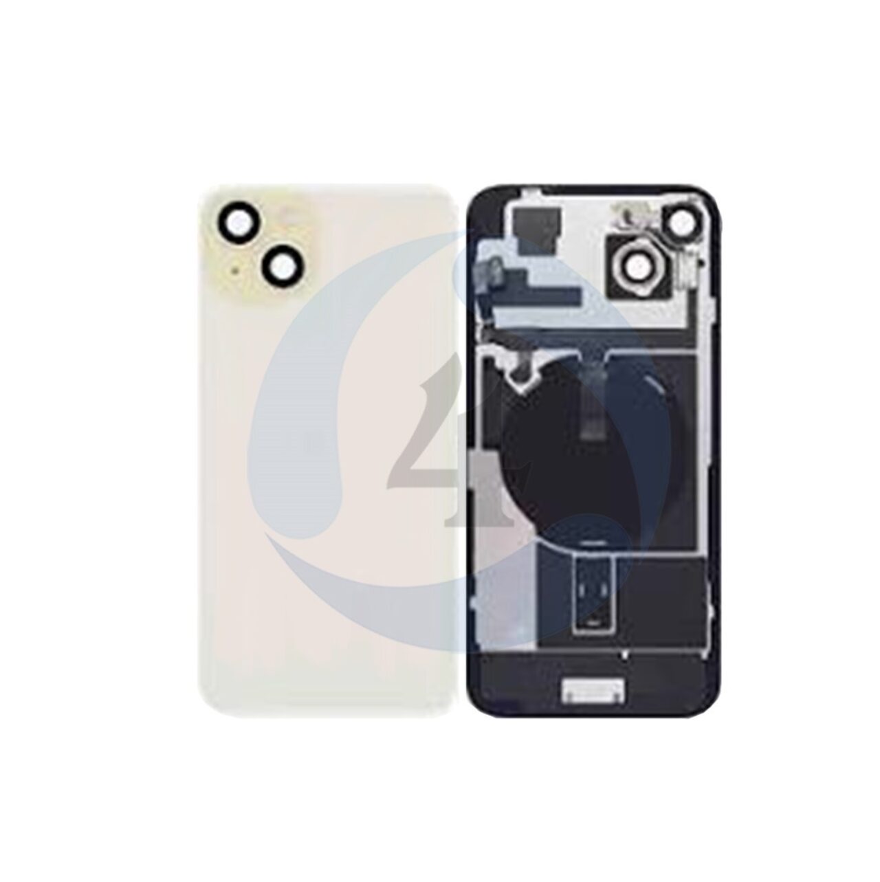 Backcover Glass Hooks Used Yellow For i Phone 15