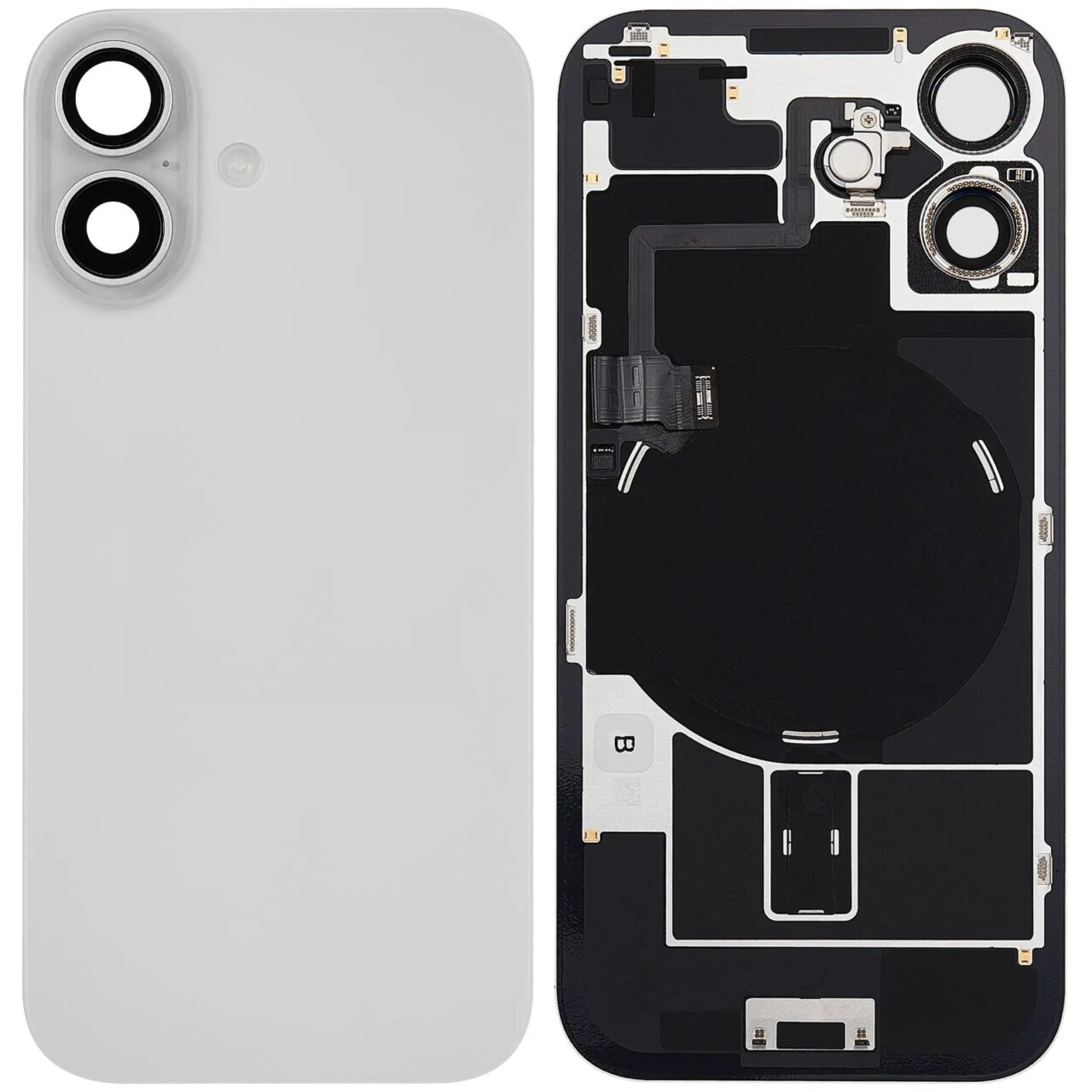 Backcover Glass With Small Parts Used OEM Pulled Grade A Pulled White For i Phone 17