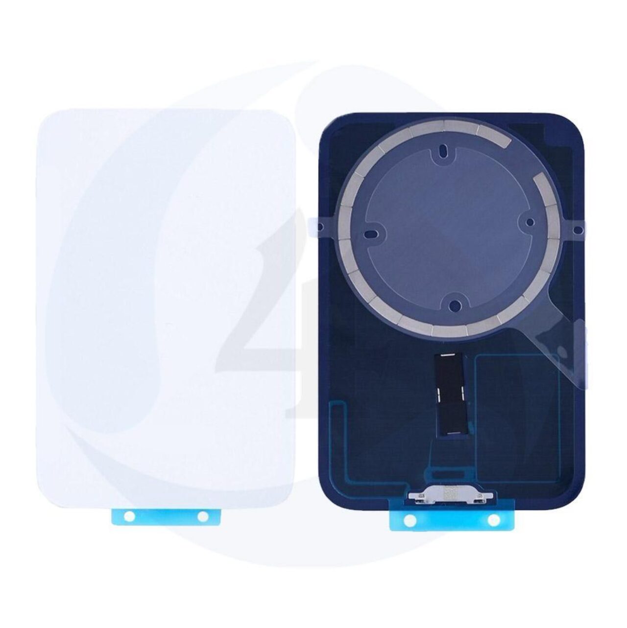 Backcover Glass With Steel Plate and Mag Safe Magnet No Logo Silver For i Phone 17 Pro Max