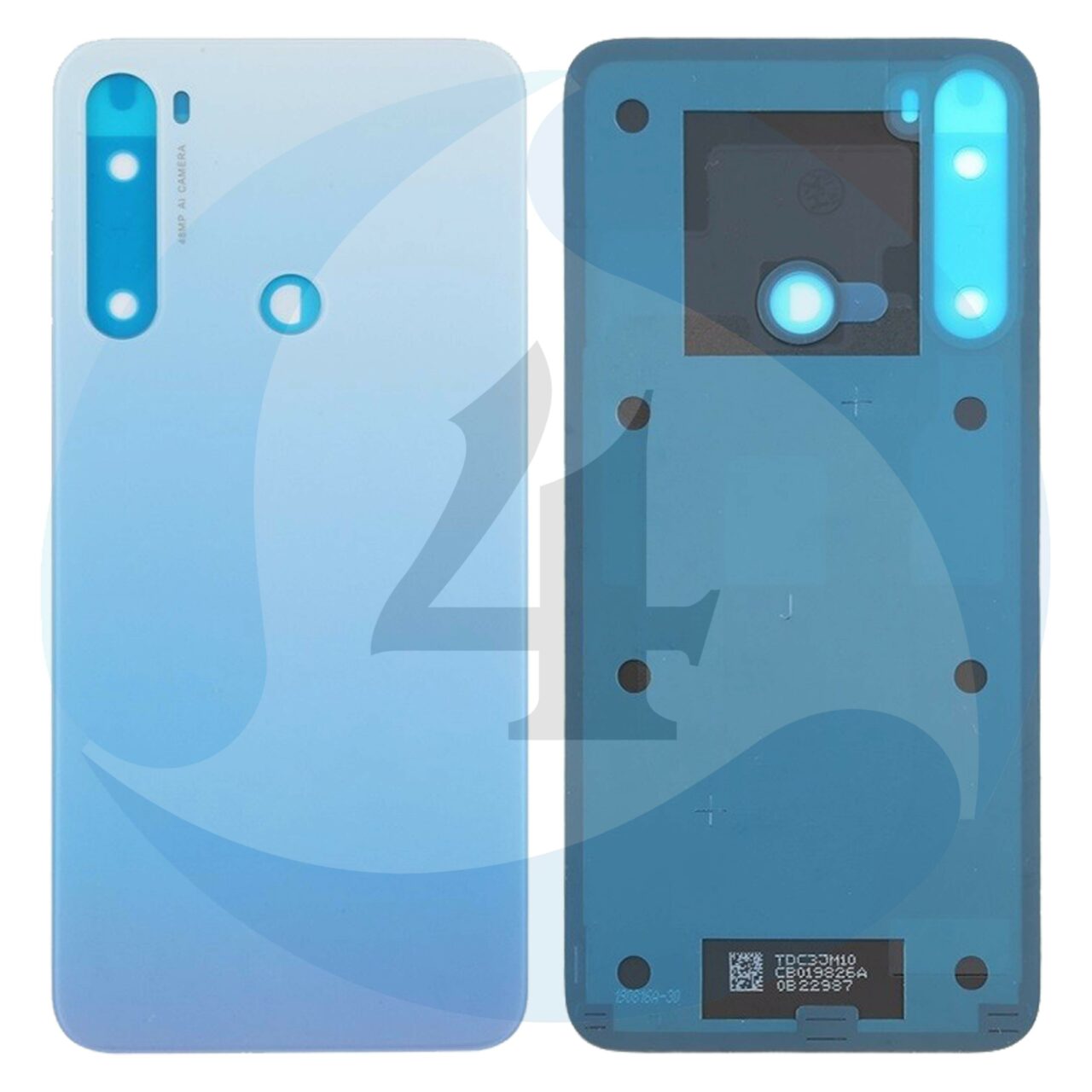 Backcover white For Xiaomi Redmi Note 8 T M1908 C3 XG batterijcover
