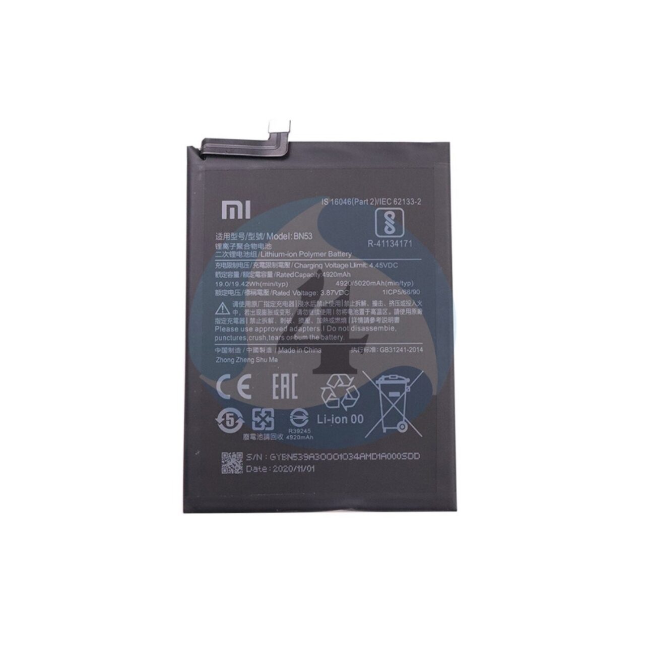 Battery For Xiaomi Redmi Note 9 pro reparatie