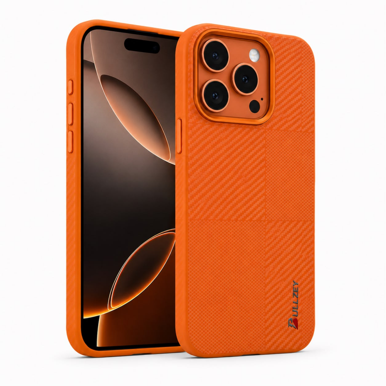 Bullzey Checkered Case Orange For i Phone Square