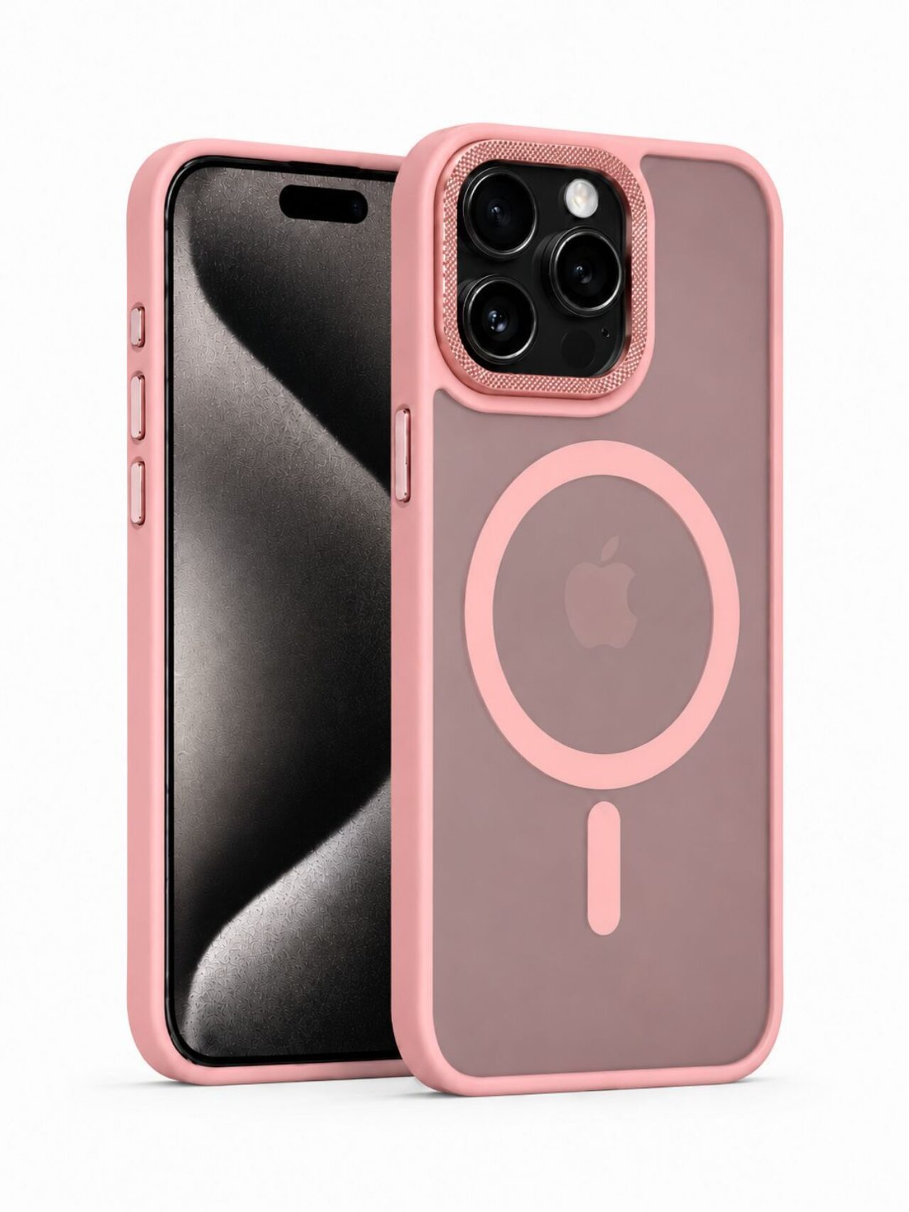 Crystal Case Mag Safe Compatible Pink For i Phone Pro models