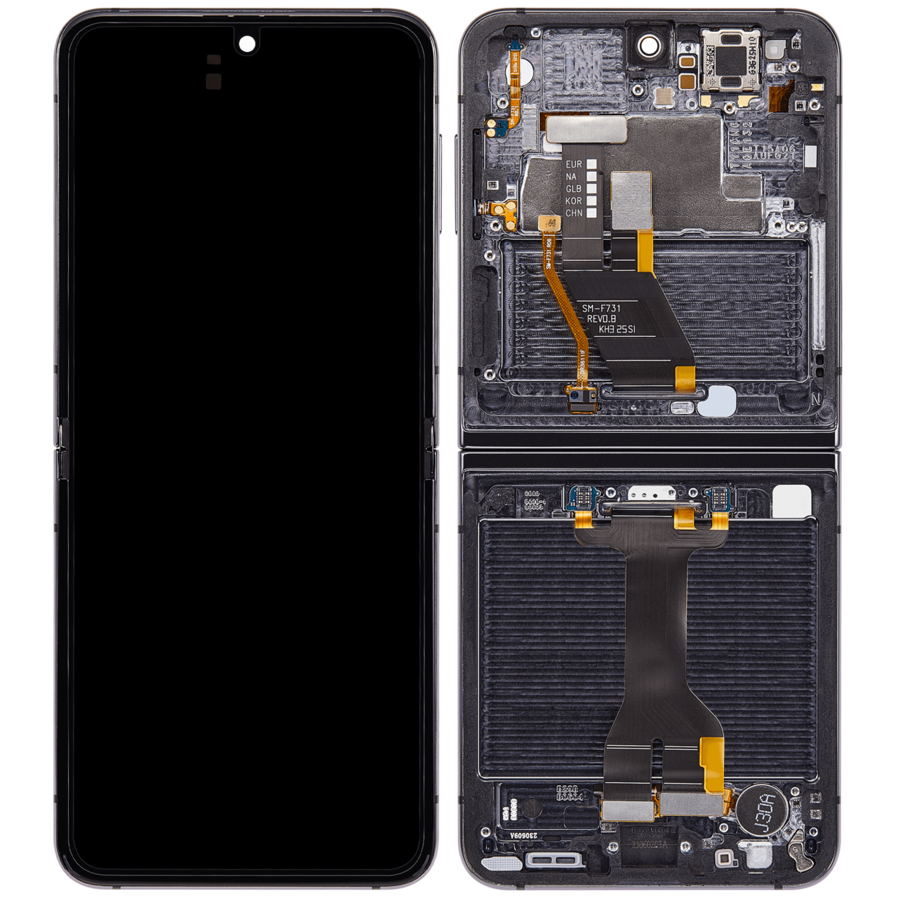 Display Frame Black Pulled A Grade For Samsung Galaxy Z Flip5