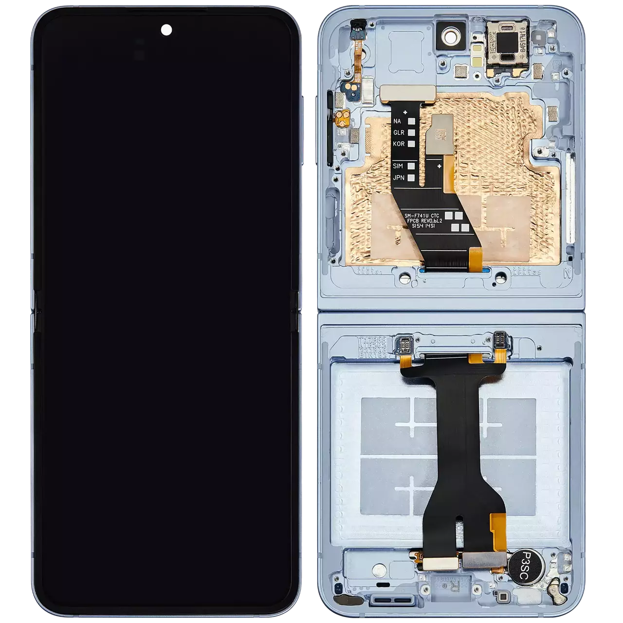 Display Frame Blue Pulled A Grade For Samsung Galaxy Z Flip6