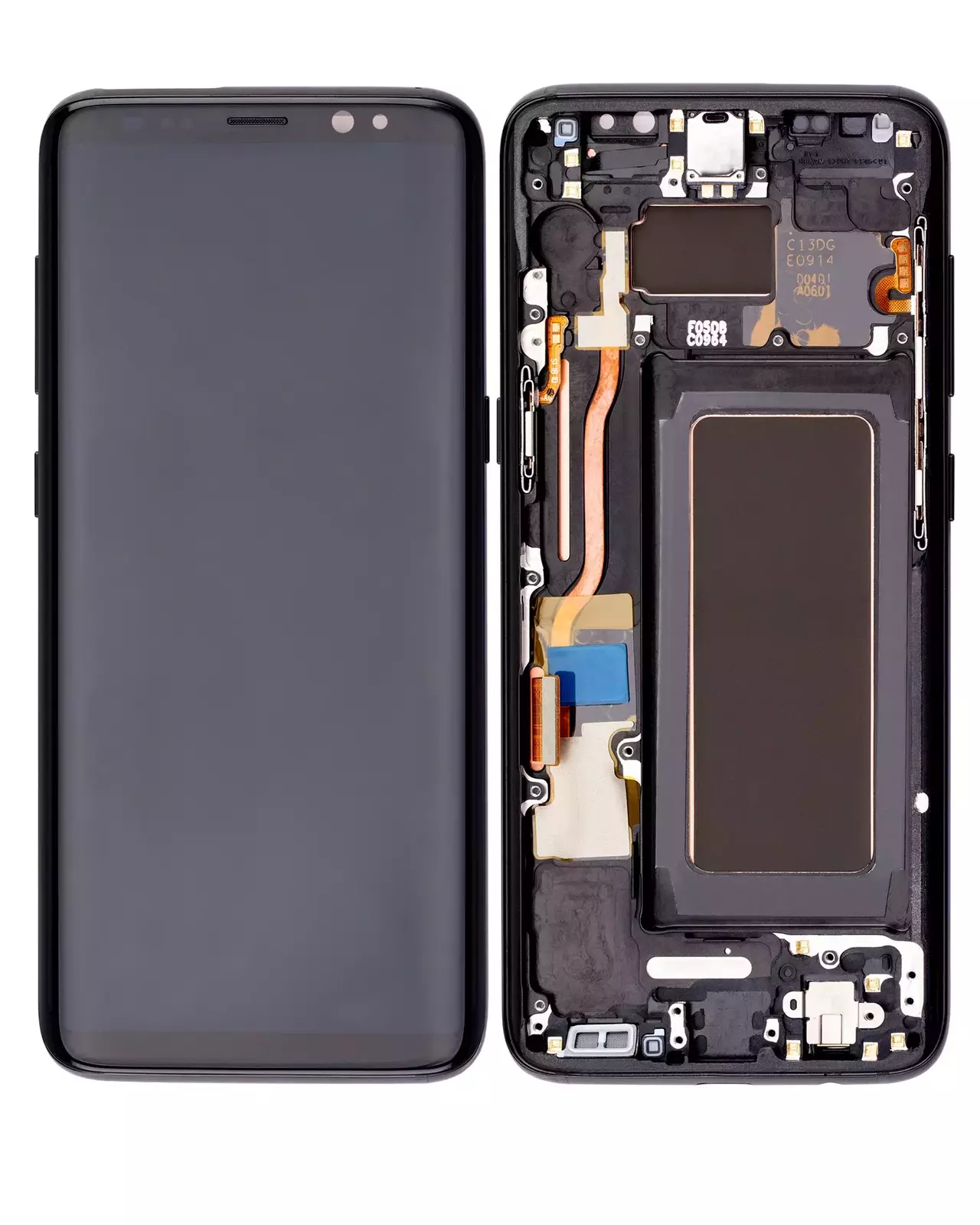 Display Frame Pulled Grade A Black For Samsung Galaxy S8