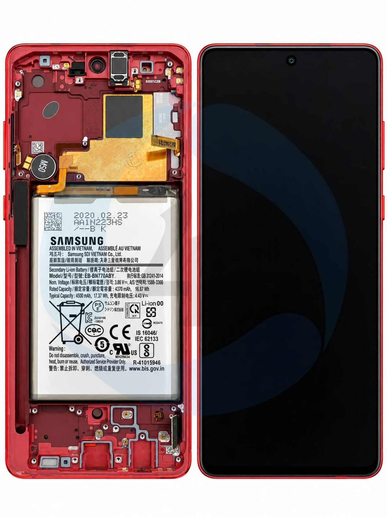 Display Pulled AB Grade Aura Red Samsung Galaxy Note 10 Lite