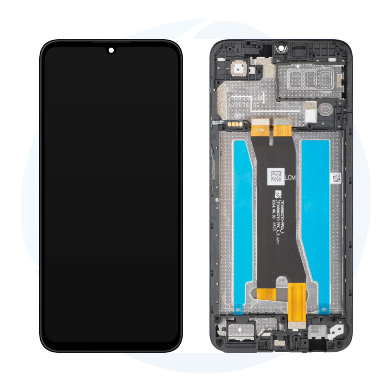 Display With Frame Black ZTE Blade A35