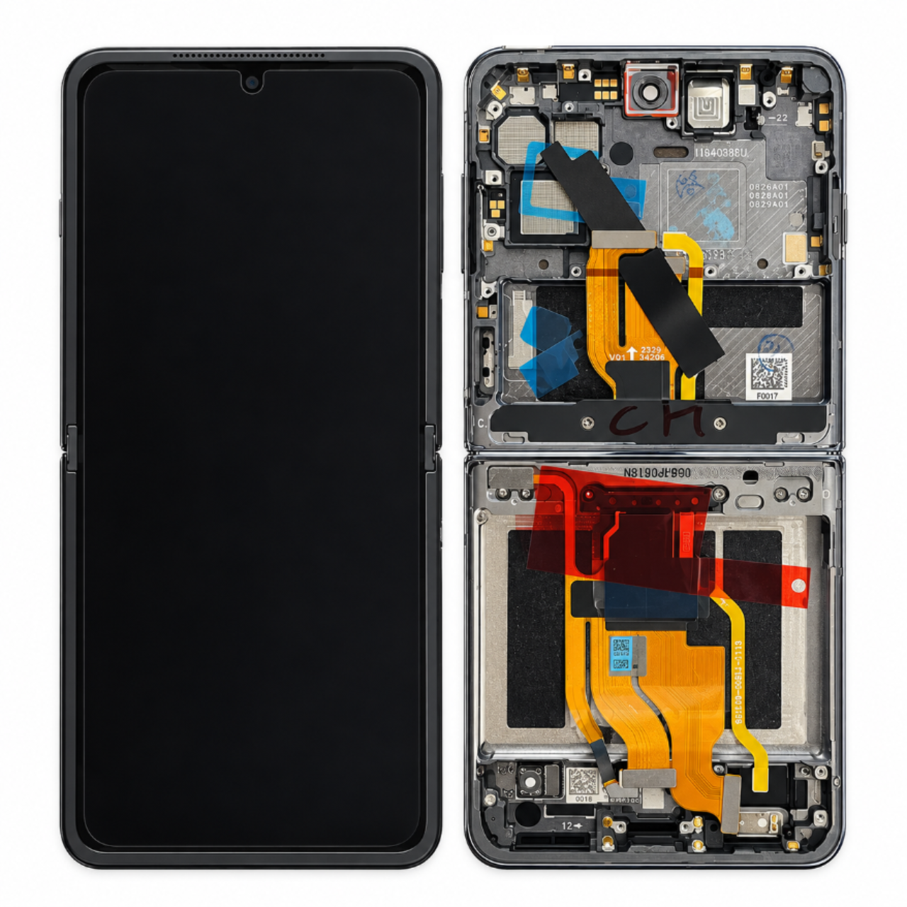 Display with Frame Grey For Oppo Find N3 Flip