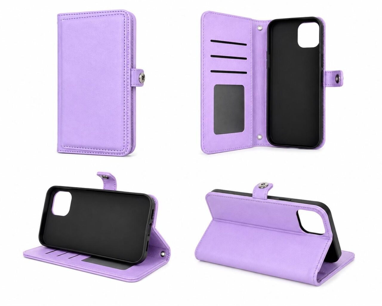 Double Wallet Book Case Lavender