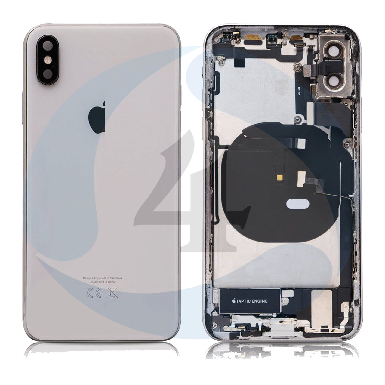 For Apple i Phone Xs batterij cover backcover housing pulled White