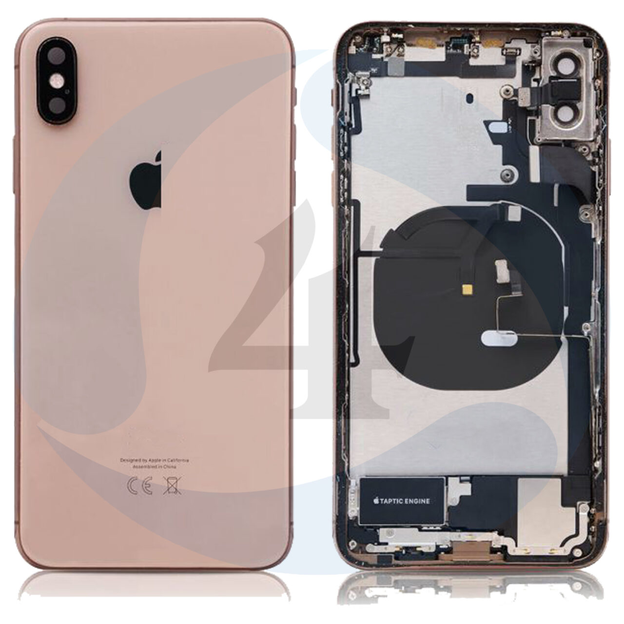For Apple iphone xs max backcover housing Gold Pulled