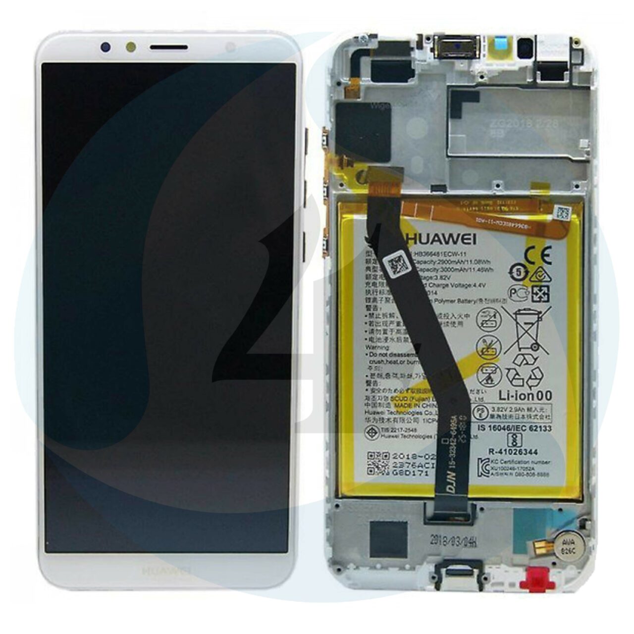 For Huawei Y6 2018 Service pack lcd scherm display screen white