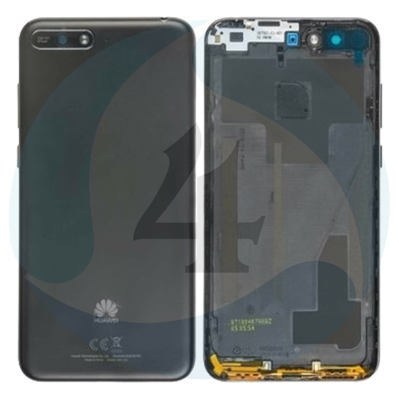 For Huawei Y6 2018 batterij cover backcover Black