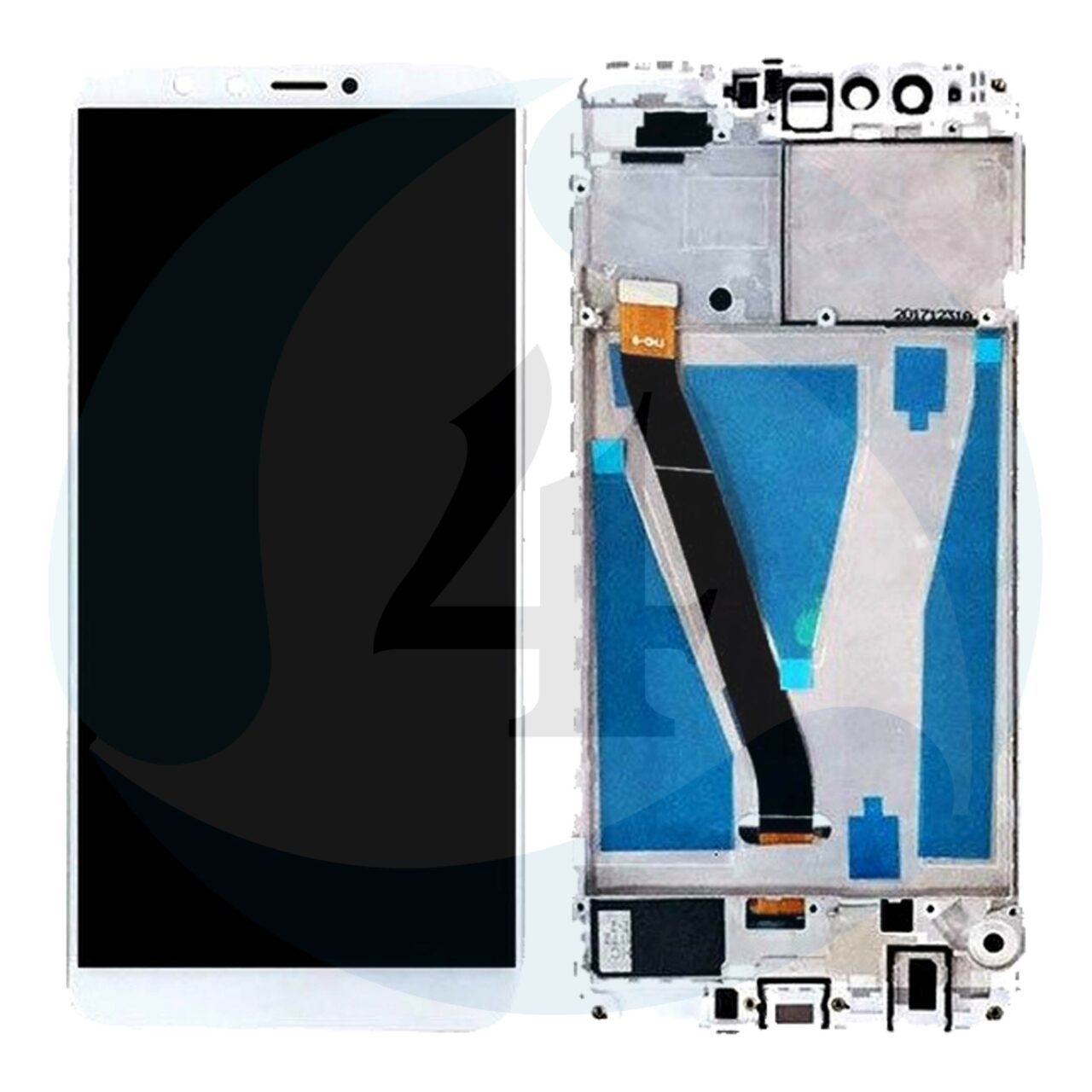 For Huawei Y9 2018 lcd screen display scherm White with frame
