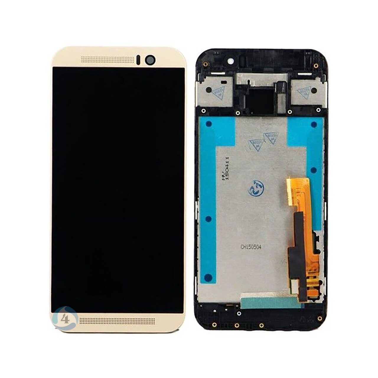 Htc m9 lcd touch frame gold